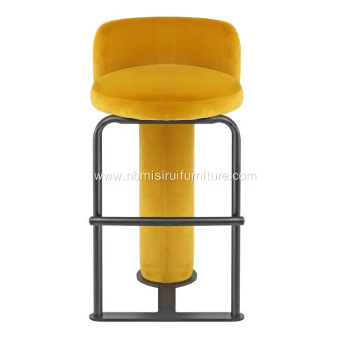 New style advanced sense backless yellow bar stool